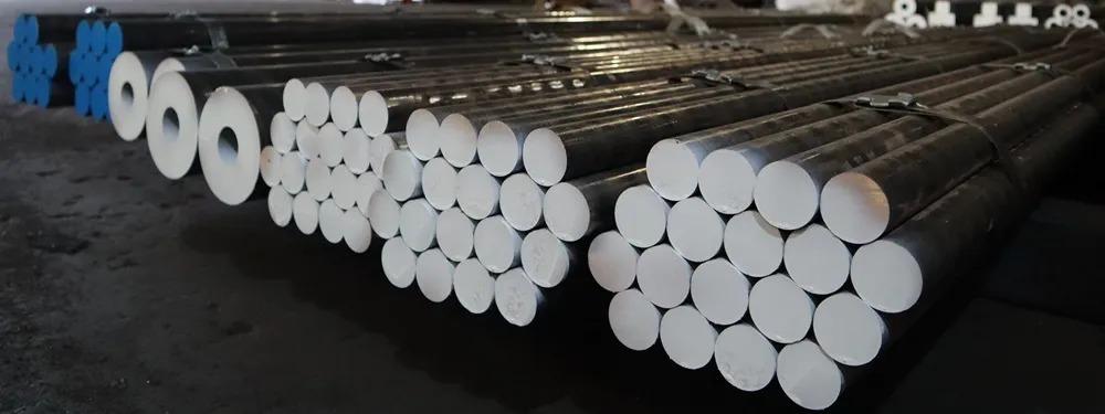 Continuous cast bar stacked after casting